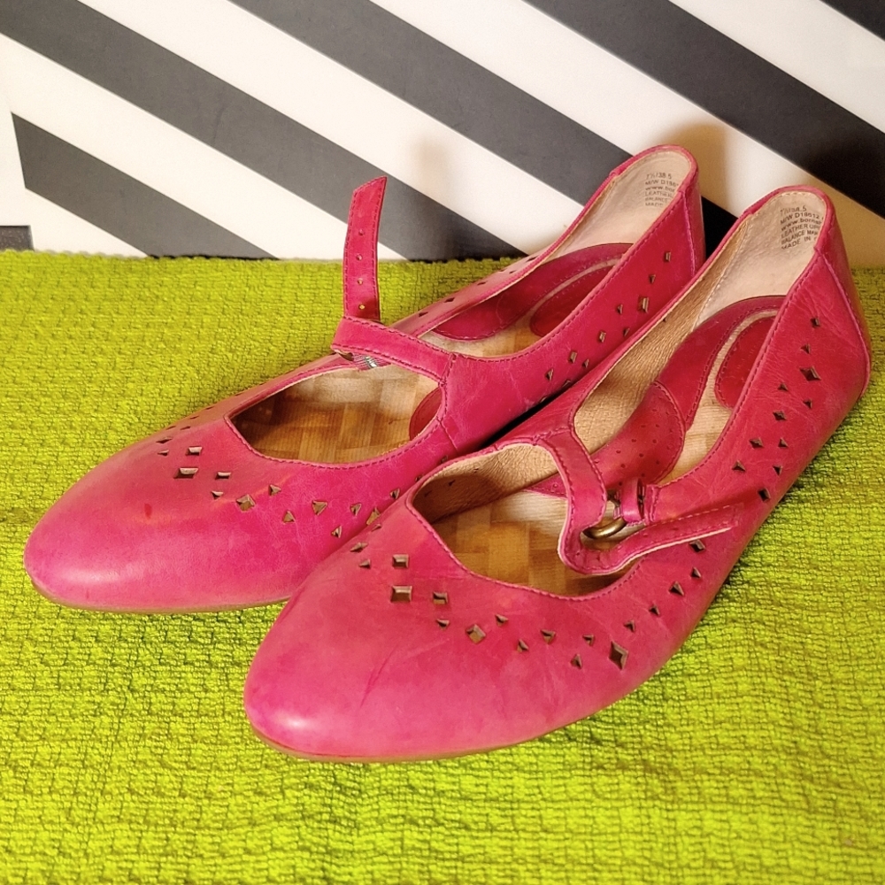 Pink Mary Jane flats